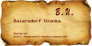 Baiersdorf Uzonka névjegykártya